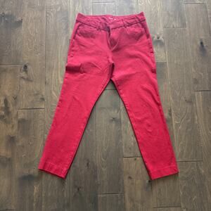 Women’s Old Navy Pants Pixie Ankle Red Size 6 Regular